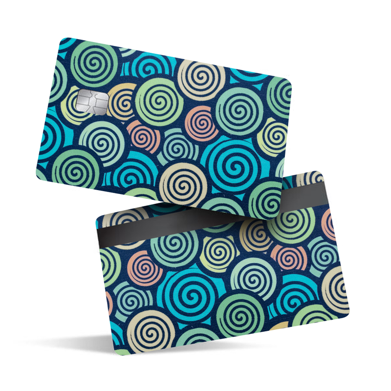 Wave Pattern Debit Card Skins & Credit Card Wrap
