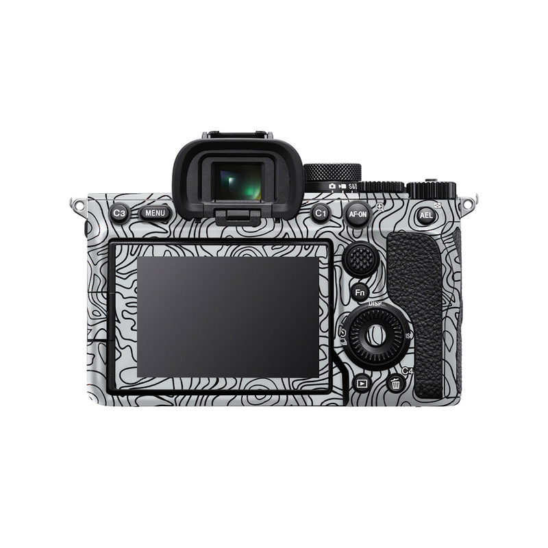 White Doodles Camera Skin