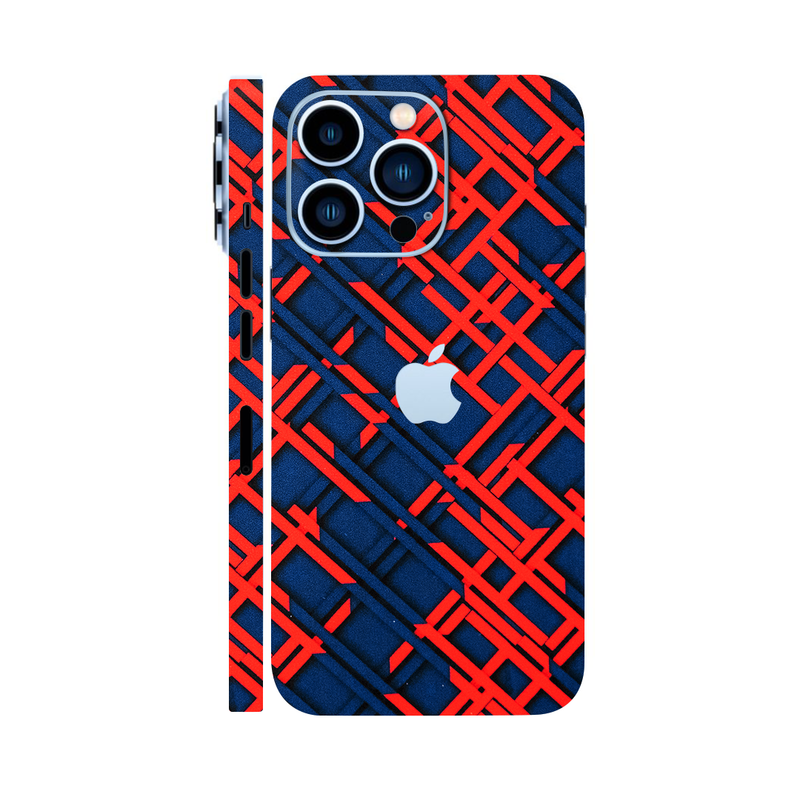 Red and Blue Geometric Mobile Skin