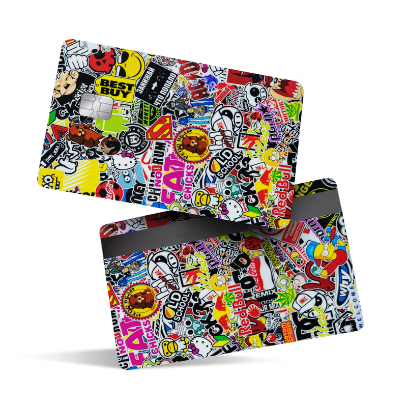 Jumbled Abstract Doodle Debit Card Skins & Credit Card Wrap