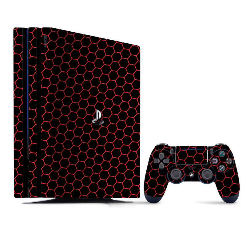 Red Honeycomb PlayStation 4 |PS4 Pro Skin