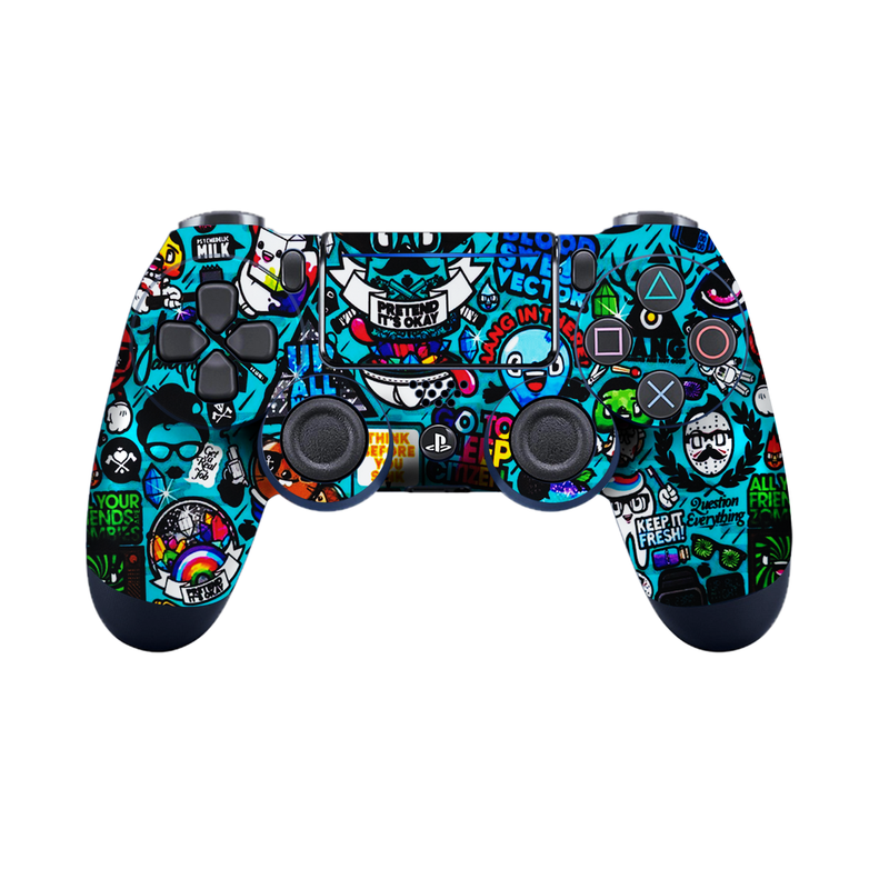 Cartoon Doodle Abstract Controller Skin