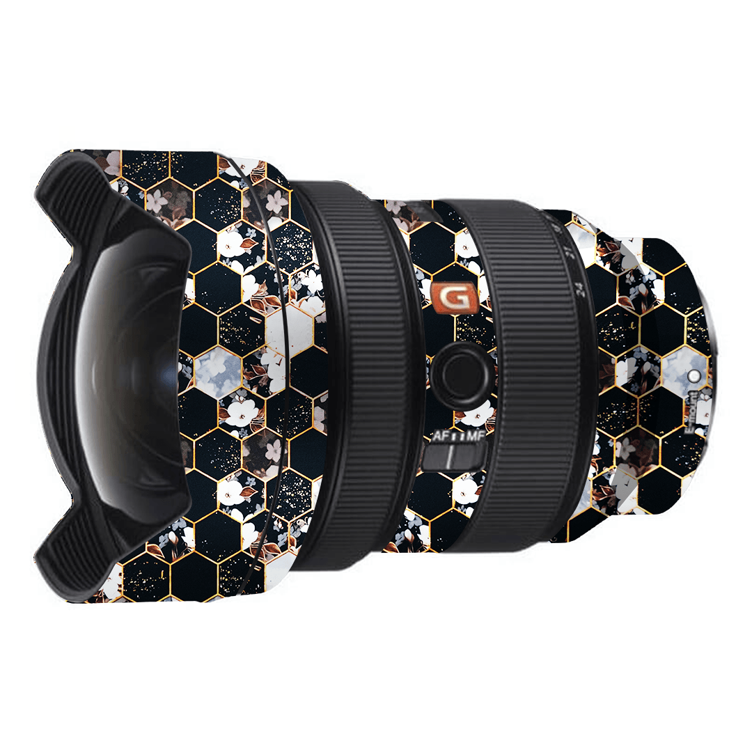 Honeycomb Flowers Pattern Camera Lens Skin