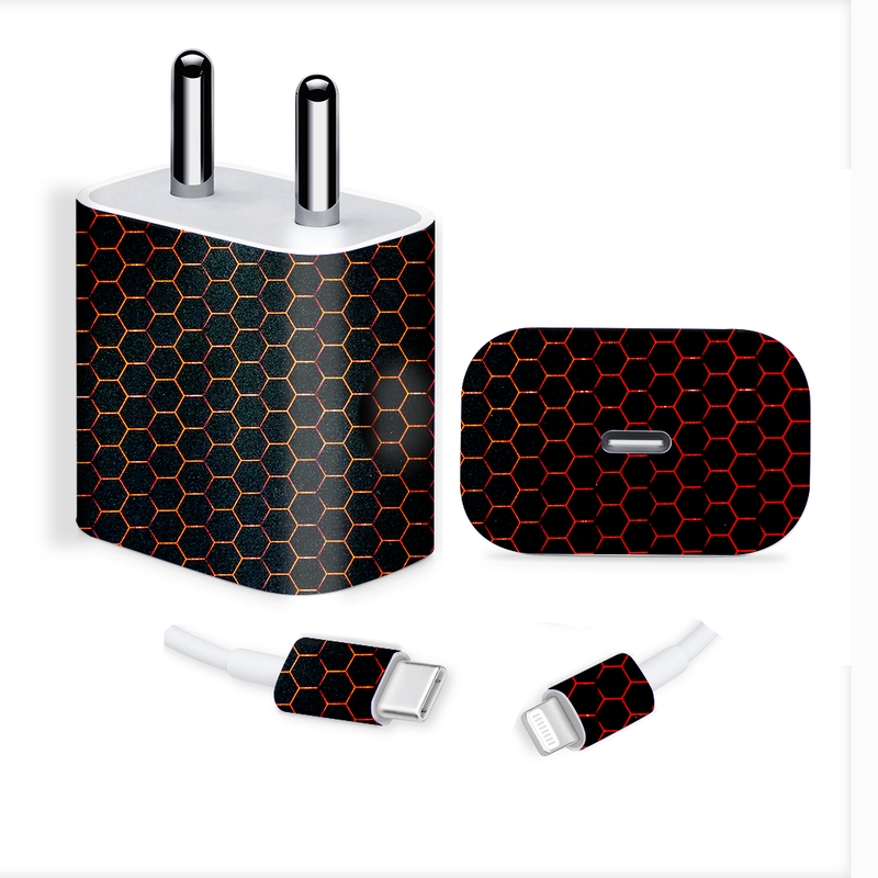 Red Honeycomb Charger Skin
