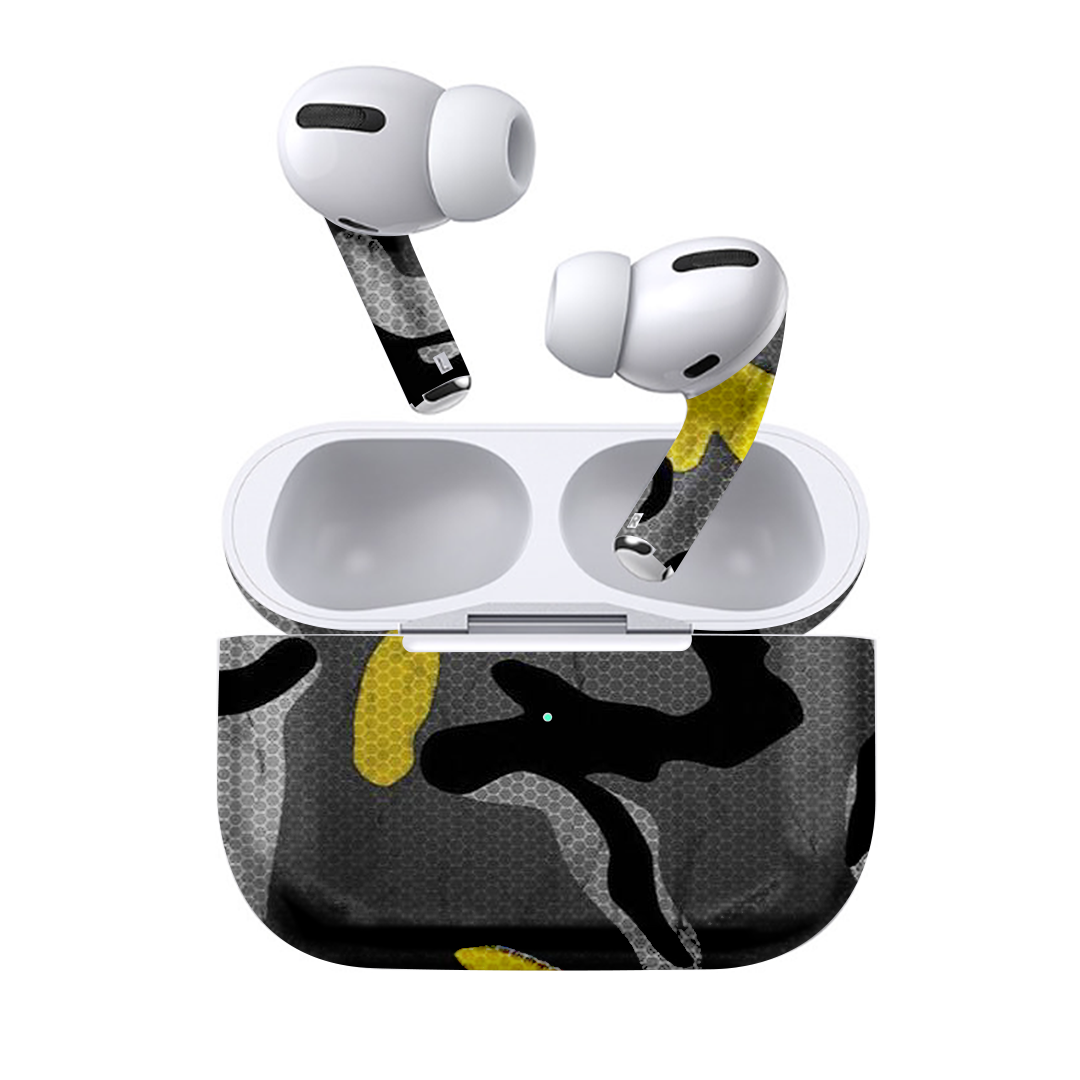 Yellow Camouflaged Earbuds Skin