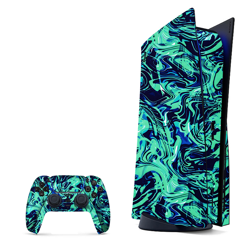 Green Marble Pattern Playstation 5 Skin|PS5