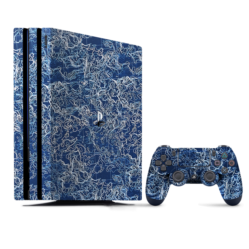 Blue Map Pattern PlayStation 4 |PS4 Pro Skin