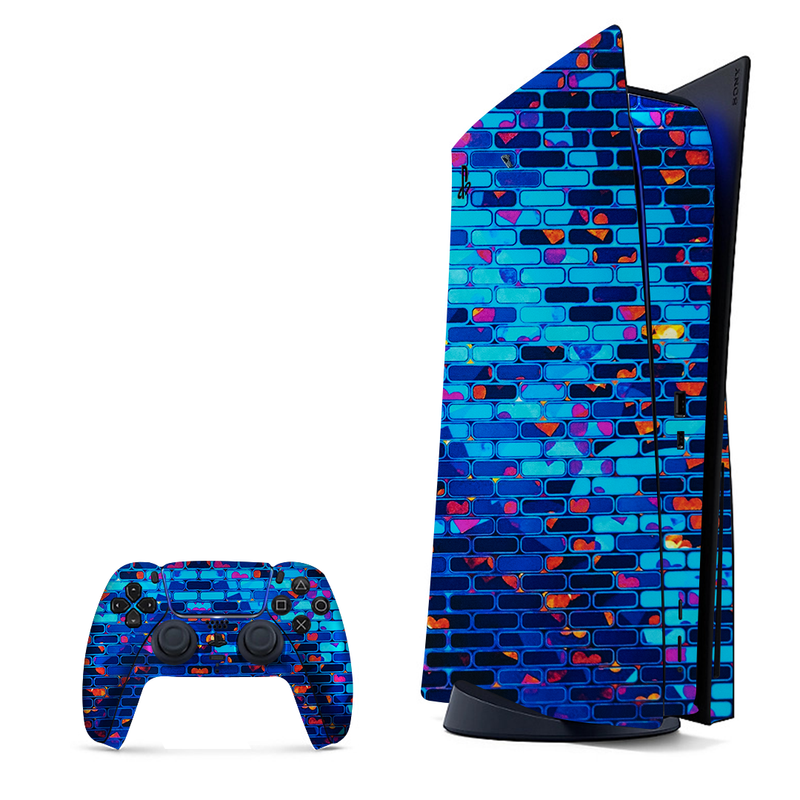 Colorful Brick Wall Pattern Playstation 5 Skin|PS5