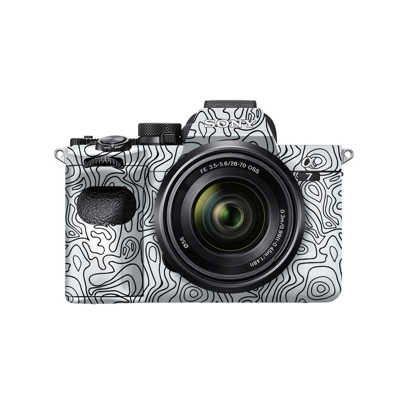 White Doodles Camera Skin