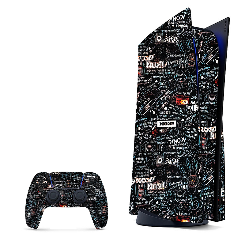 Typography Pattern Playstation 5 Skin|PS5