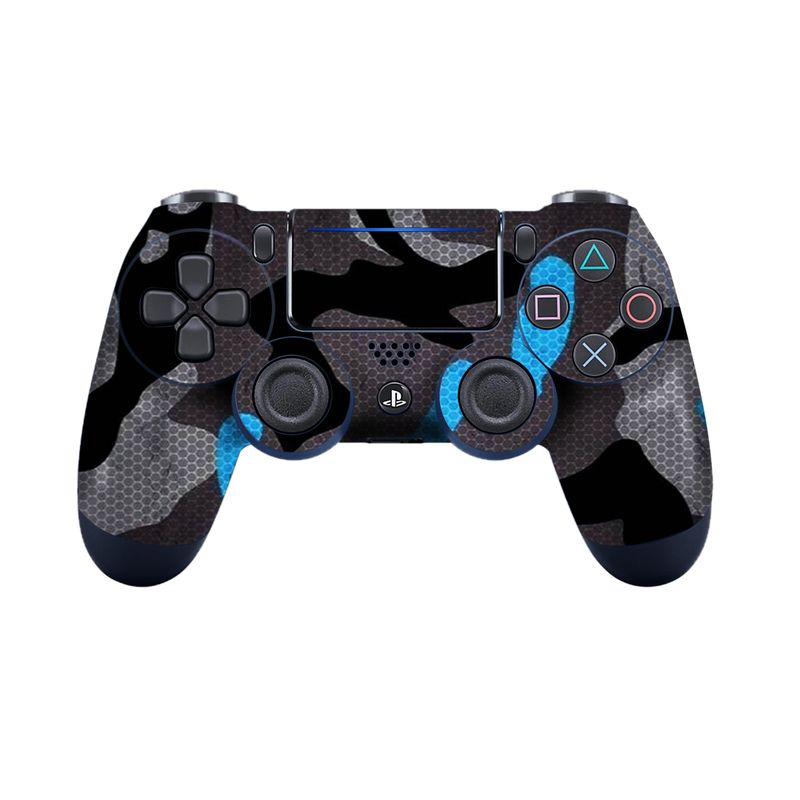 Blue Camouflaged Controller Skin