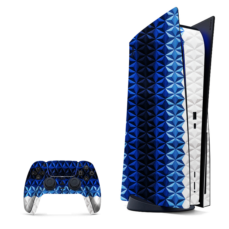 Blue Diamond Pattern Playstation 5 Skin|PS5