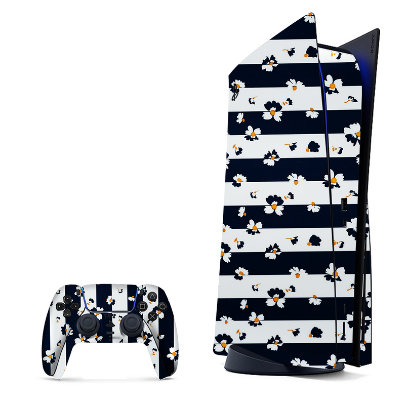 Daisy Flower Pattern Playstation 5 Skin|PS5