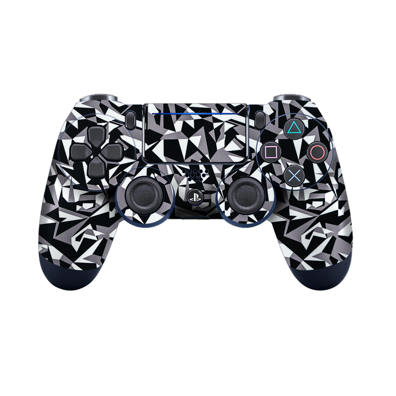 Black and White Polygon Pattern Controller Skin