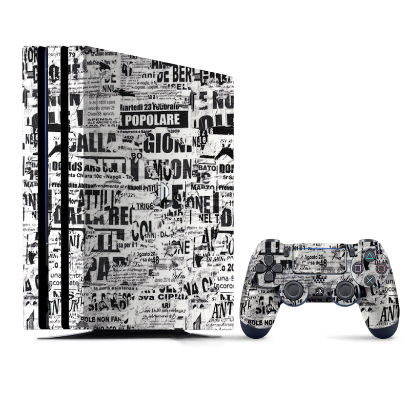 Typography Design PlayStation 4 |PS4 Pro Skin