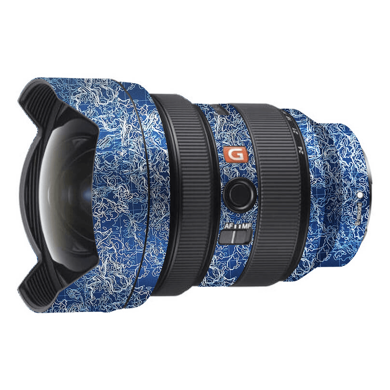 Blue Map Pattern Camera Lens Skin
