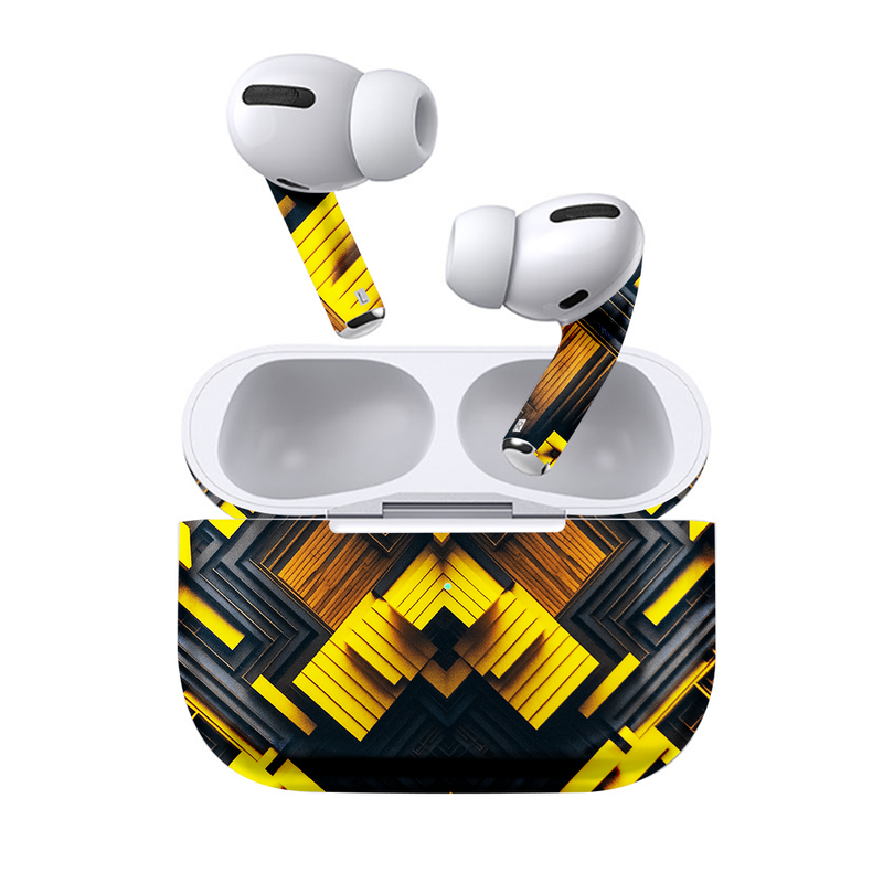 Wood Geometric Earbuds skin