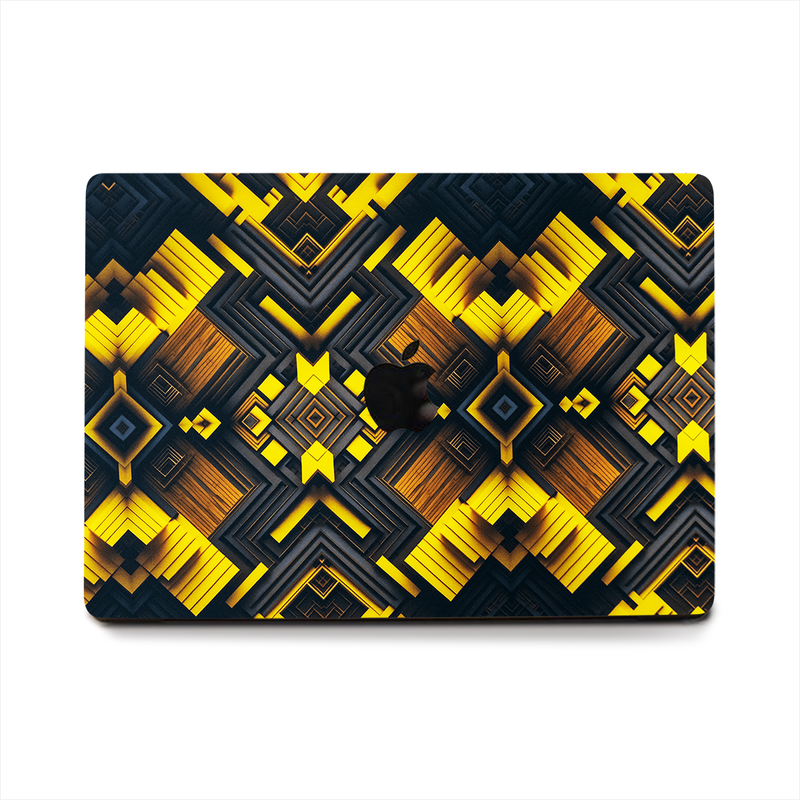 Wood Geometric Laptop Skin