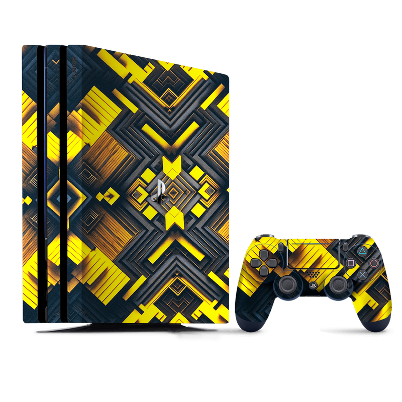 Wood Geometric Pattern PlayStation 4 |PS4 Pro Skin
