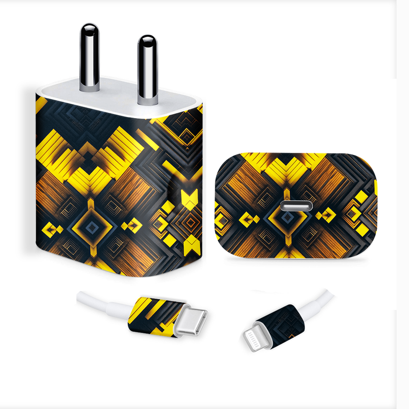 Wood Geometric Charger Skin