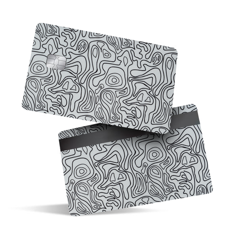 White Doodles Debit Card Skins & Credit Card Wrap