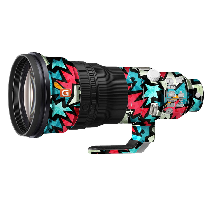 Abstract Graphic Pattern Red Camera Lens Skin