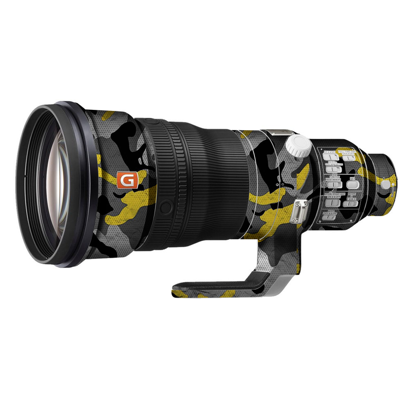 Yellow Camouflage Camera Lens Skin
