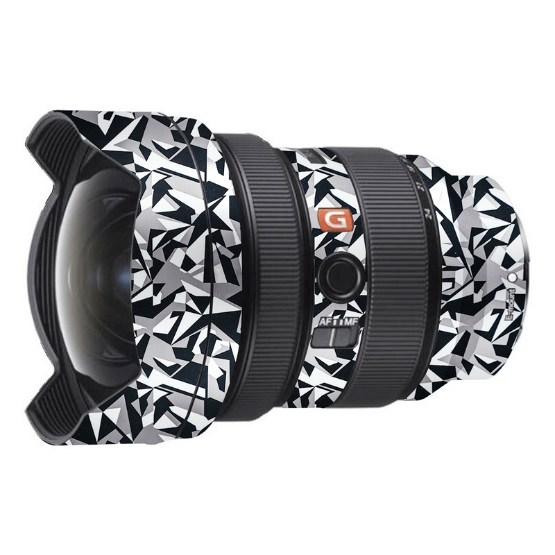 Black and White Polygon Pattern Camera Lens Skin