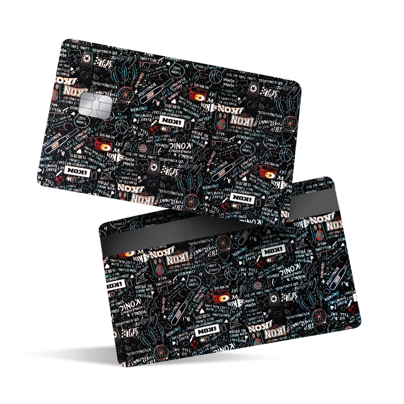 Typography Pattern Debit Card Skins & Credit Card Wrap